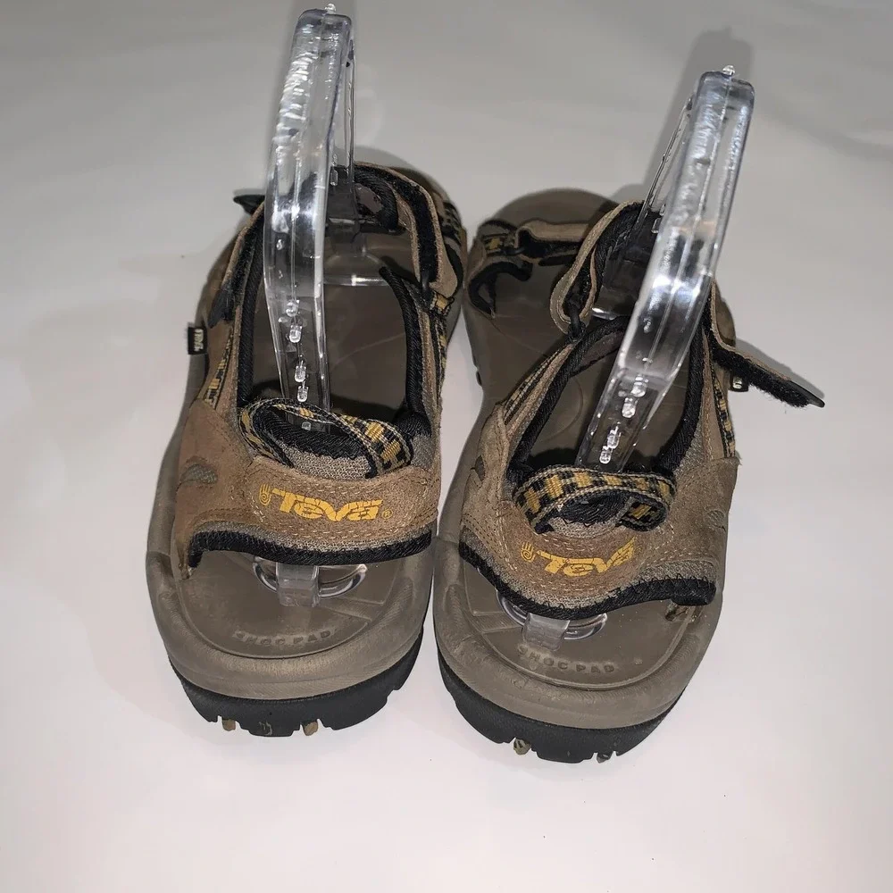 Teva 6571 Sandals Shoes Mens Size 14 Brown Suede Hook & Loop Hiking Outdoor